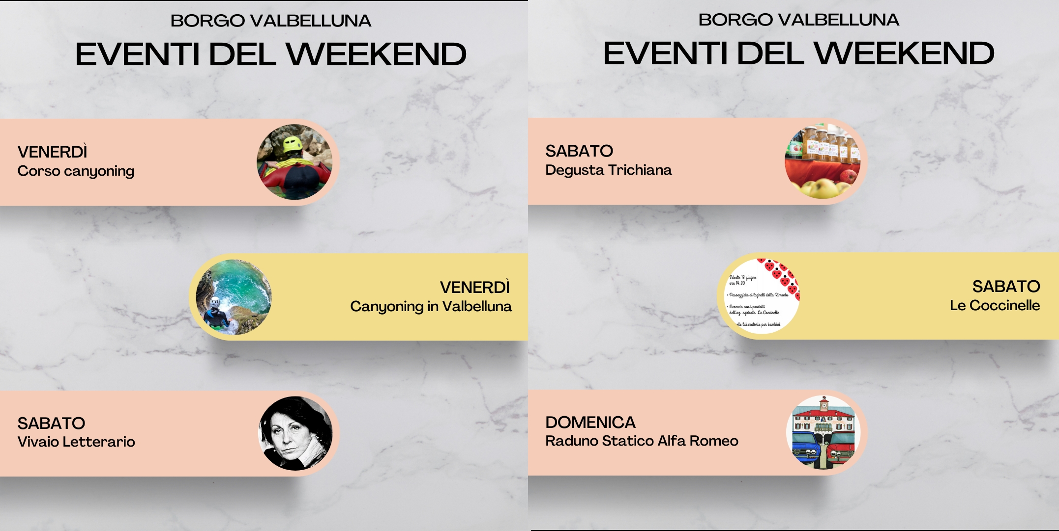 Eventi del fine settimana a Borgo Valbelluna