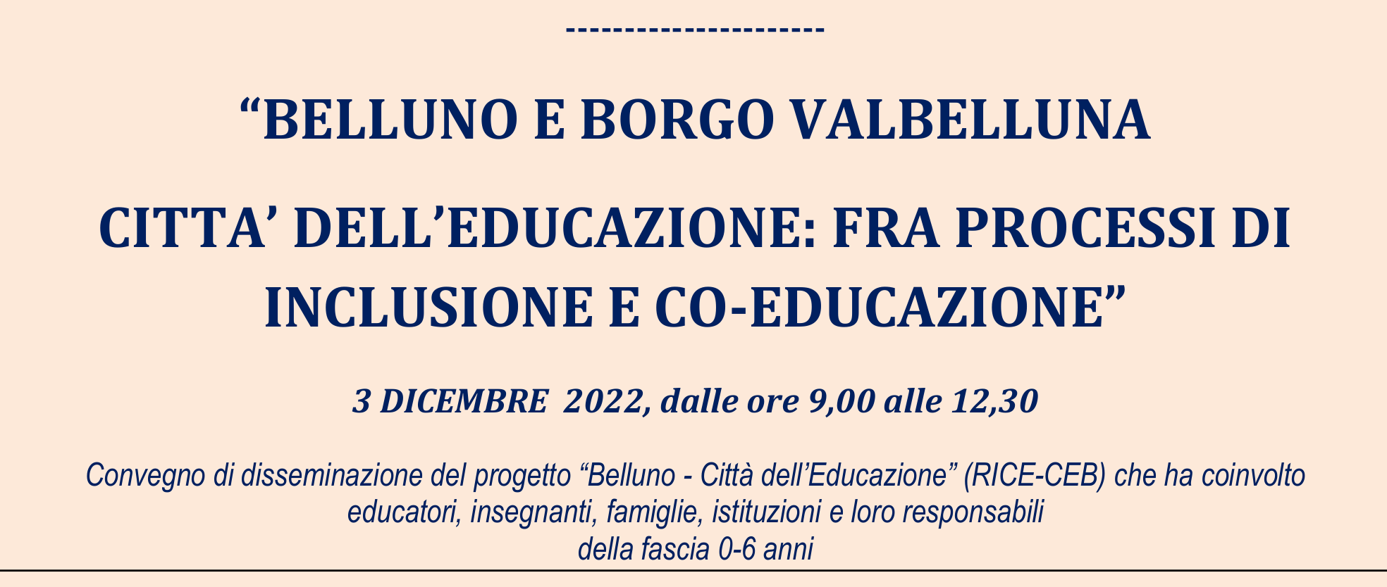Belluno e Borgo Valbelluna: Città dell'Educazione - Svolgimento ONLINE
