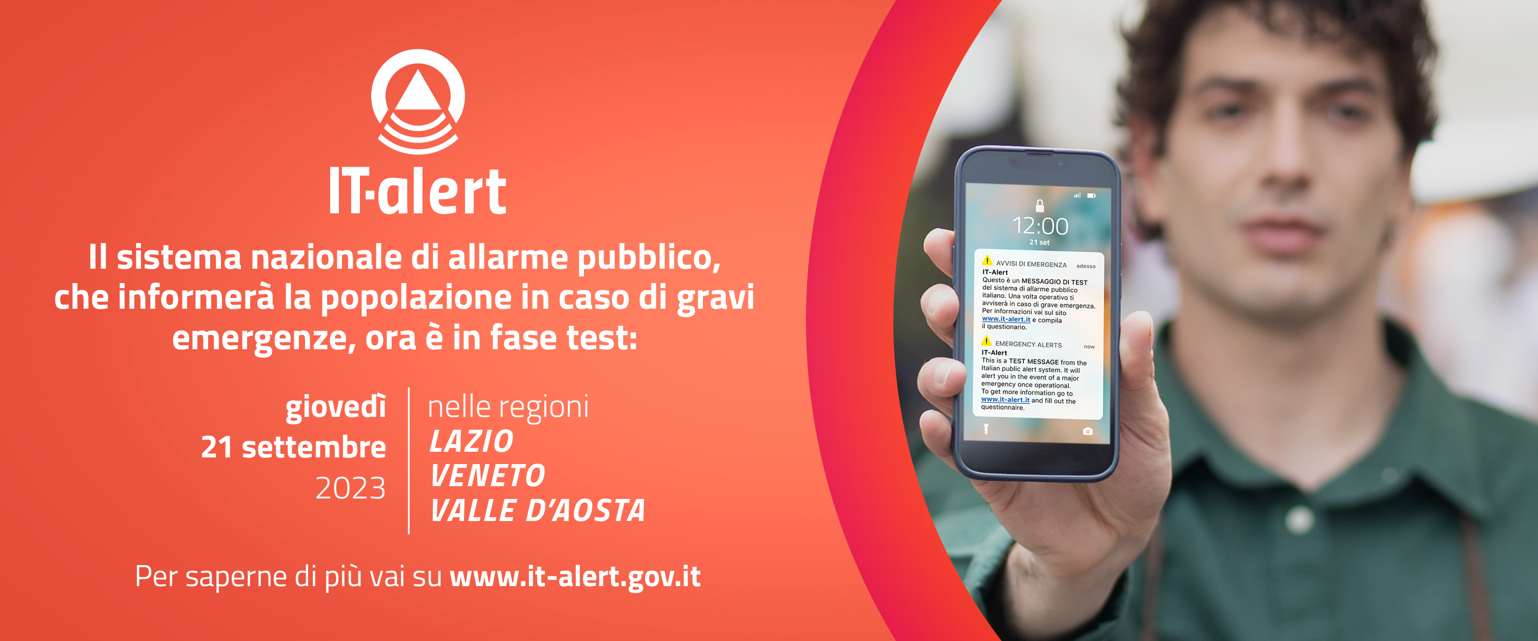 IT-ALERT - Test del nuovo sistema nazionale di allarme 