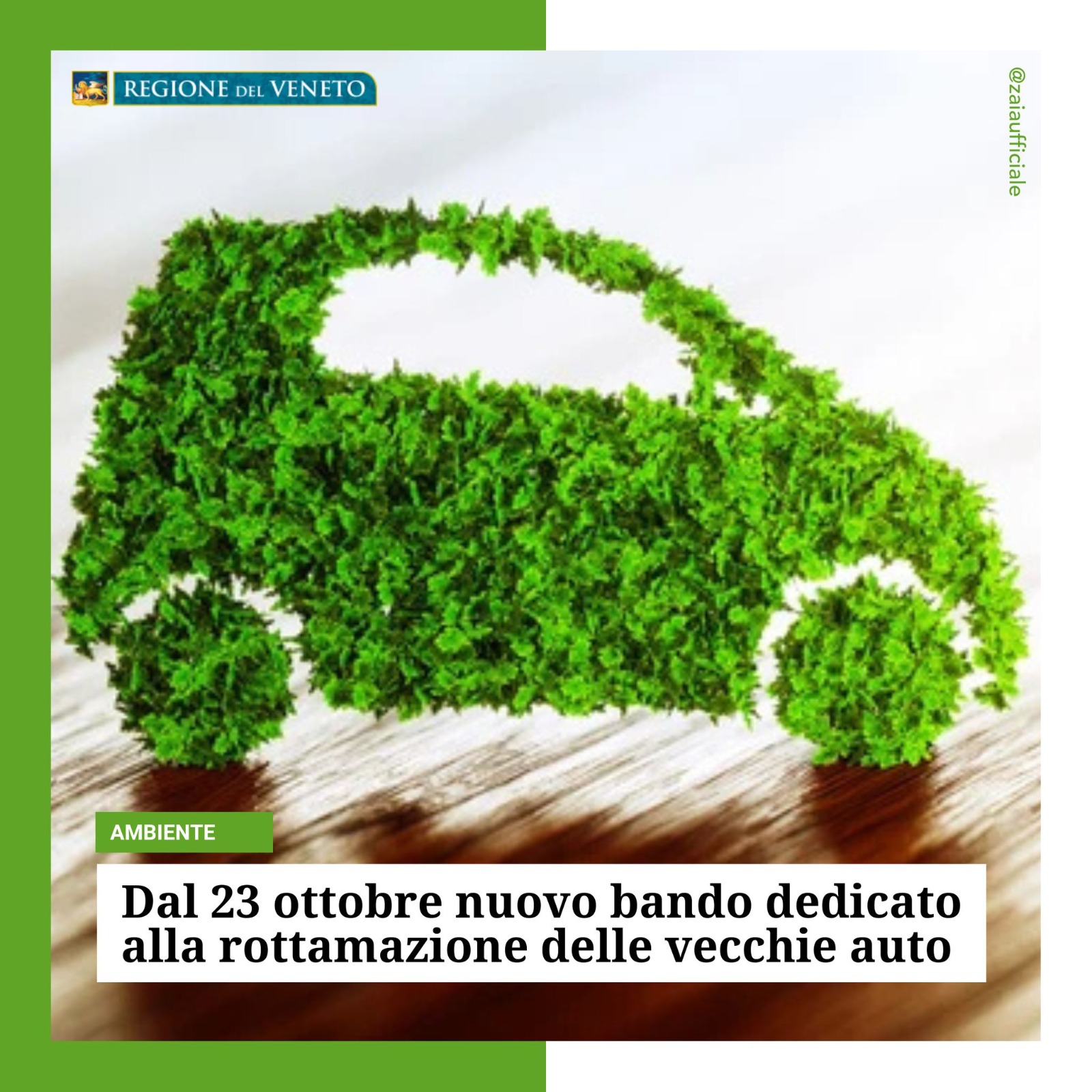 ROTTAMAZIONE VECCHIE AUTO. Bando della Regione del Veneto